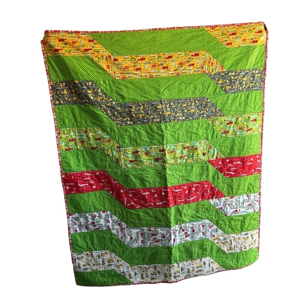 Colorful Patchwork Car Quilt 60"x48"